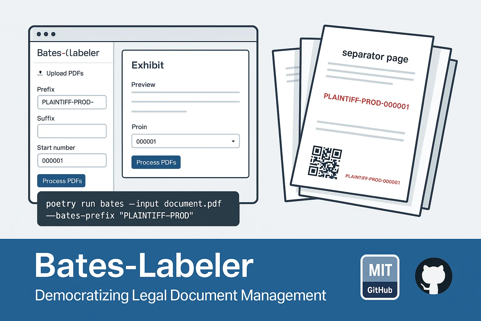 Bates-Labeler: Open-Source PDF Numbering for Legal Discovery
